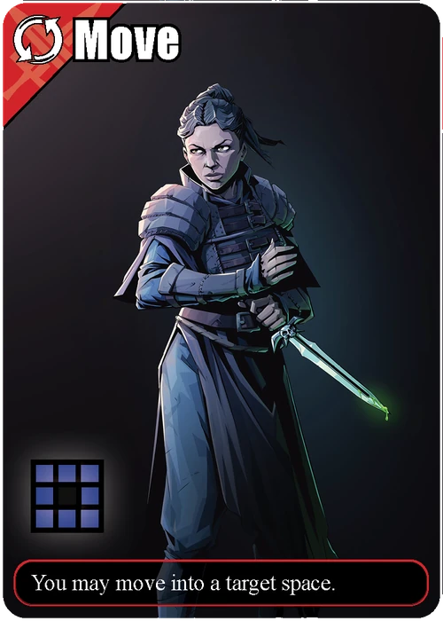Nyxa&rsquo;s Move card: You may move into a target space.